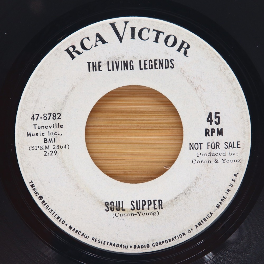 THE LIVING LEGENDS - SOUL SUPPER / MONKEY DON'T CARE - ROCK 45 PROMO RCA
